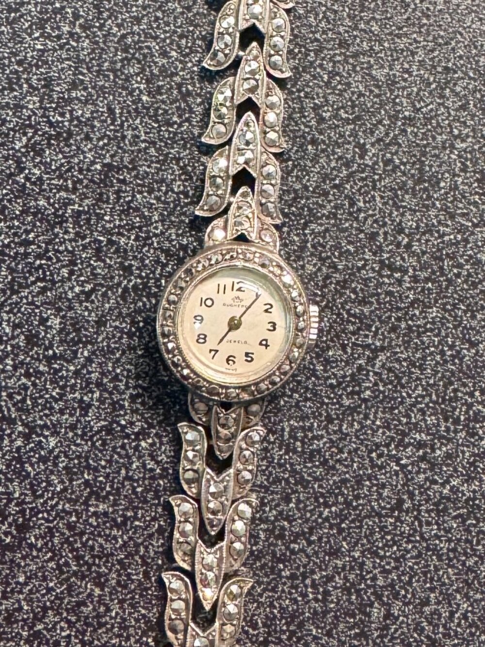 Vintage Bucherer Marcasite Watch Swiss Made Euro 0.800 Silver